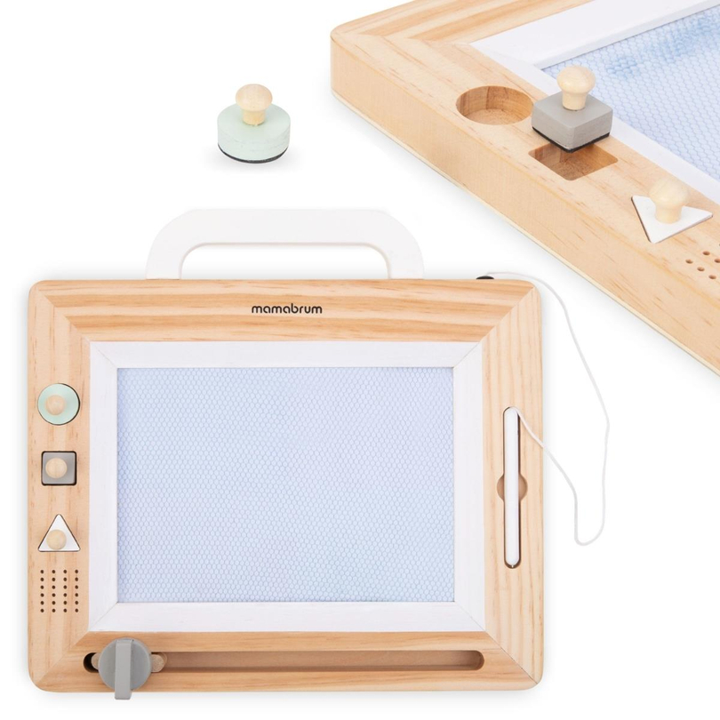 Træ scrapbog med stempler - tegnebræt