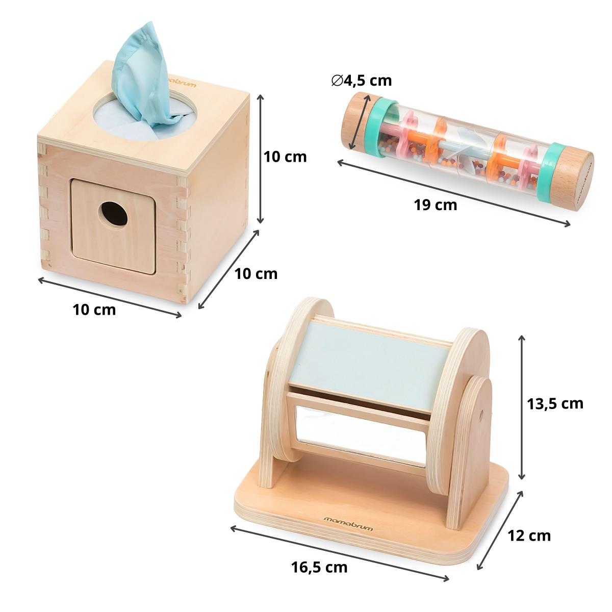 Montessori-legetøjssæt til småbørn 0-6 måneder