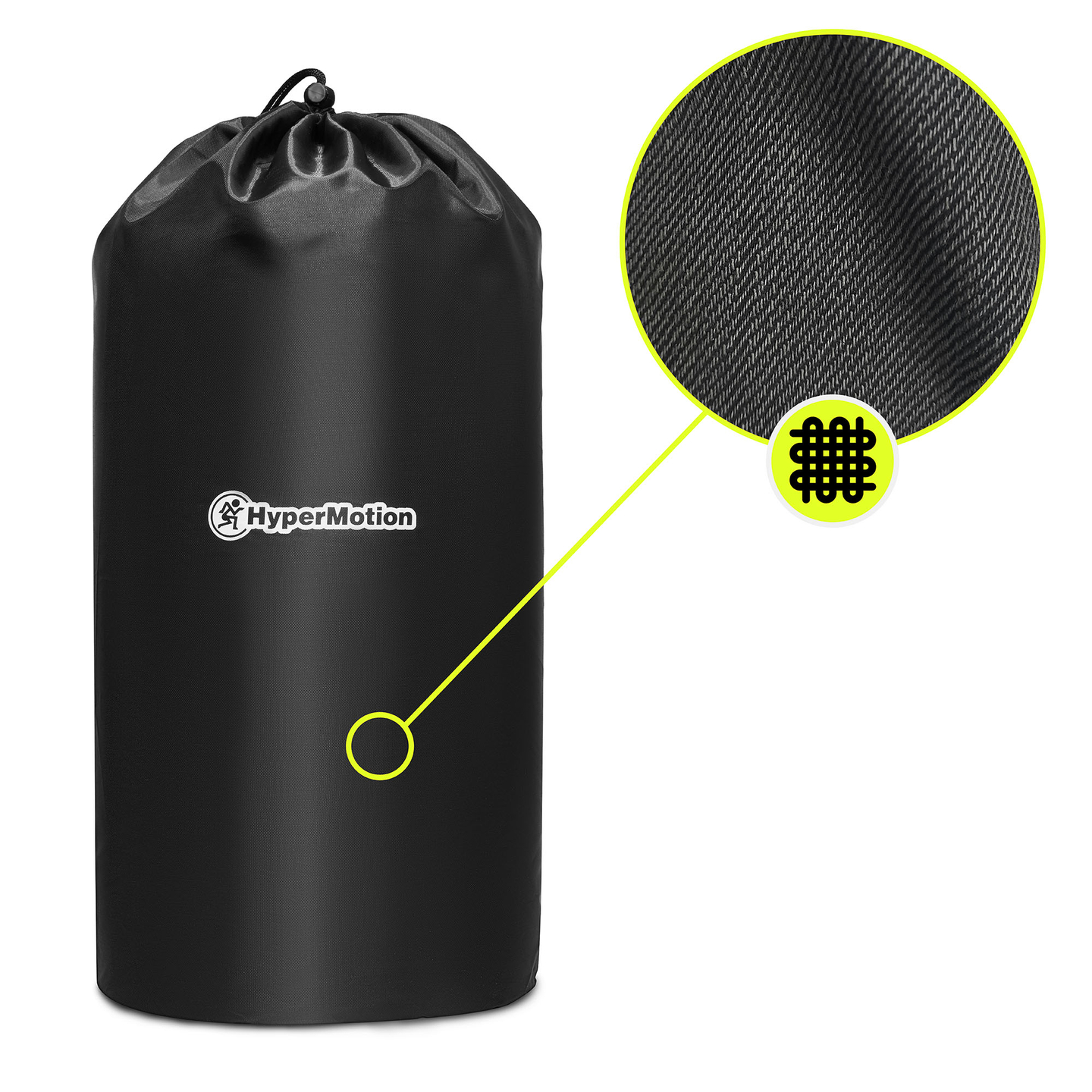 Stor akupressurmåtte med pude og betræk - 130 cm HyperMotion grå-mint