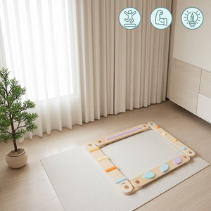 Stor sansesti i træ - balancebane - 9 elementer