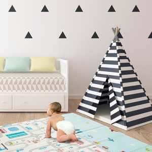 Dobbeltsidet skummåtte XXL - sammenfoldelig 1 CM (bjerg og vej)