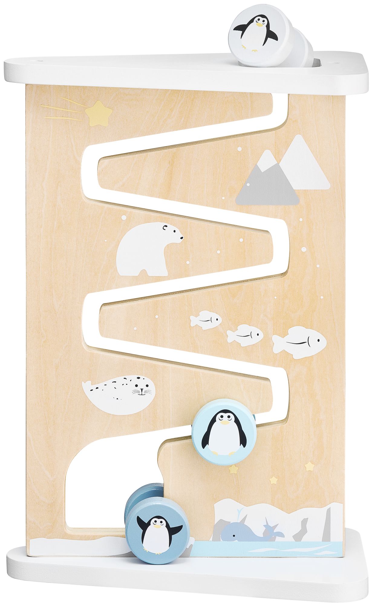 To-sidet sensorisk manipulationsbræt i træ