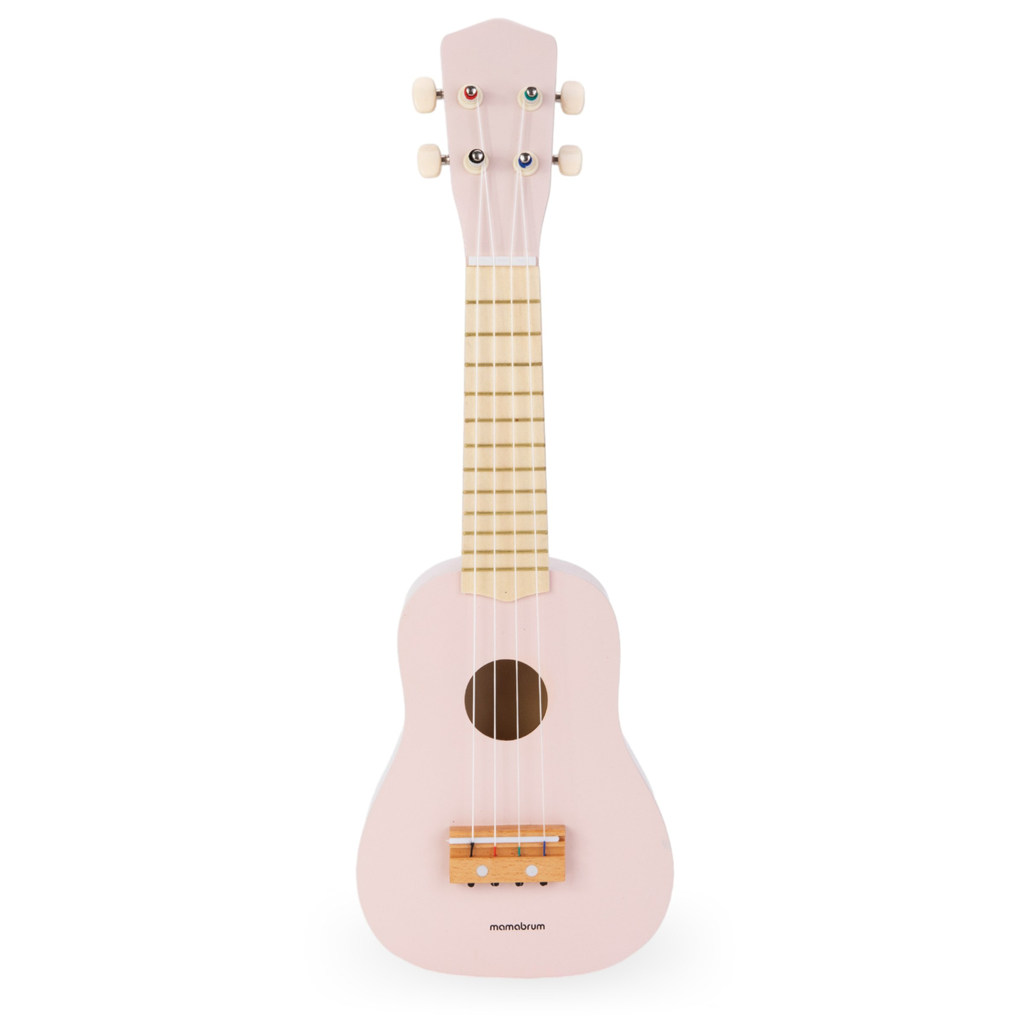 Træguitar til børn - ukulele - pink farve