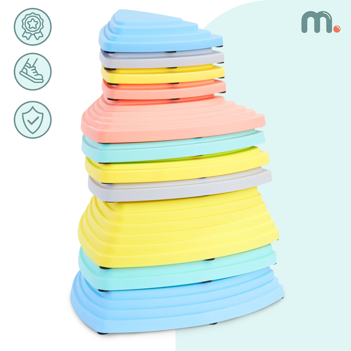 Farvede balanceringssten - 11 stk