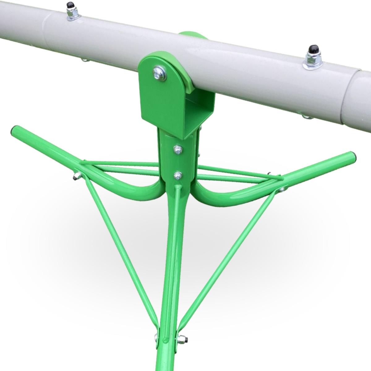 2-i-1 gynge havegynge, 2-personers balancebjælke med 360-graders karruselfunktion