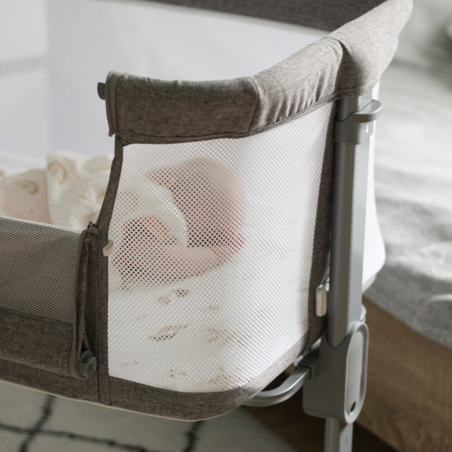 Udtræksseng Moby-System LUNA 3in1 - grå