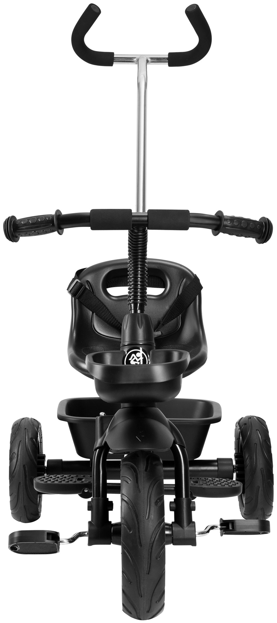 HyperMotion TOBI VECTOR trehjulet cykel - evigt oppustelige hjul + skubbebøjle. Farve: sort.