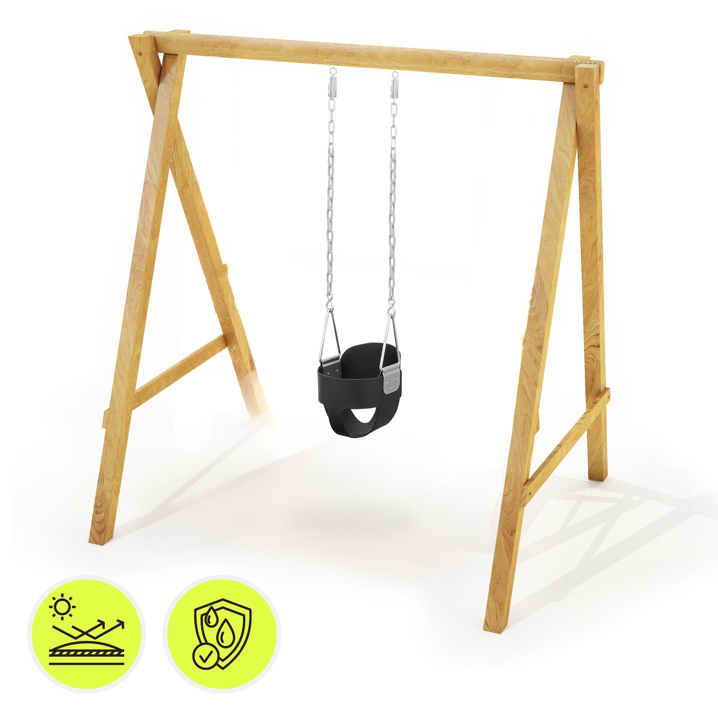 HyperMotion kædegynge til småbørn med højt ryglæn