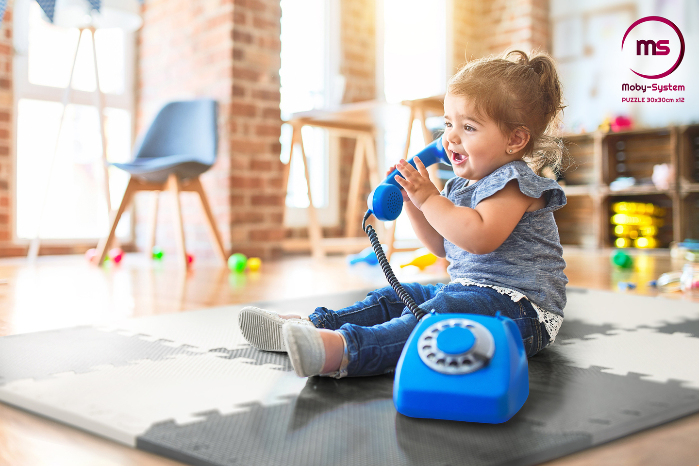 Skumpuslespil 12 stk. - pædagogisk skummåtte 120 x 90 x 1.2cm med kant - grå