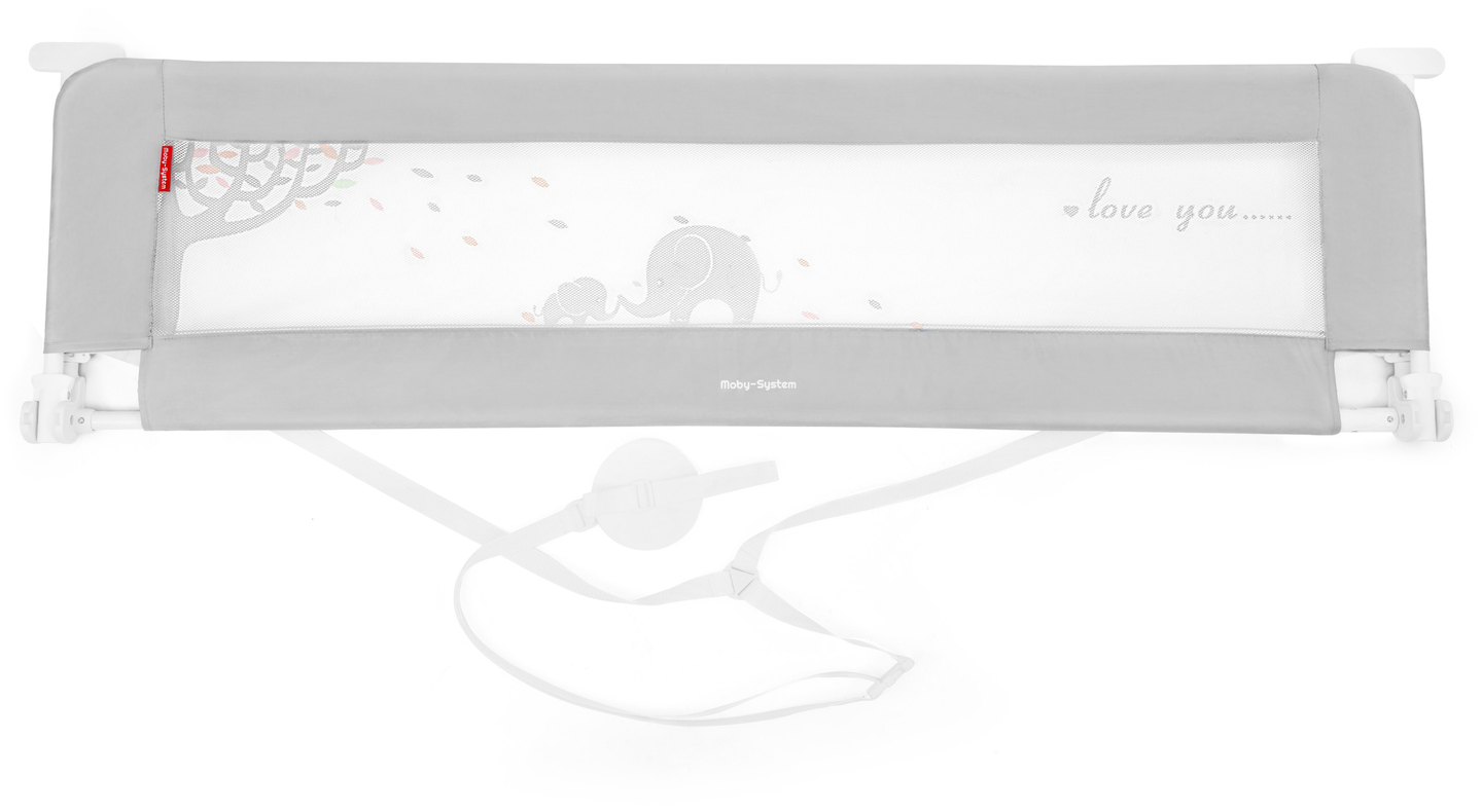 Sikkerhedsbarriere til sengen - sengegavl - grå