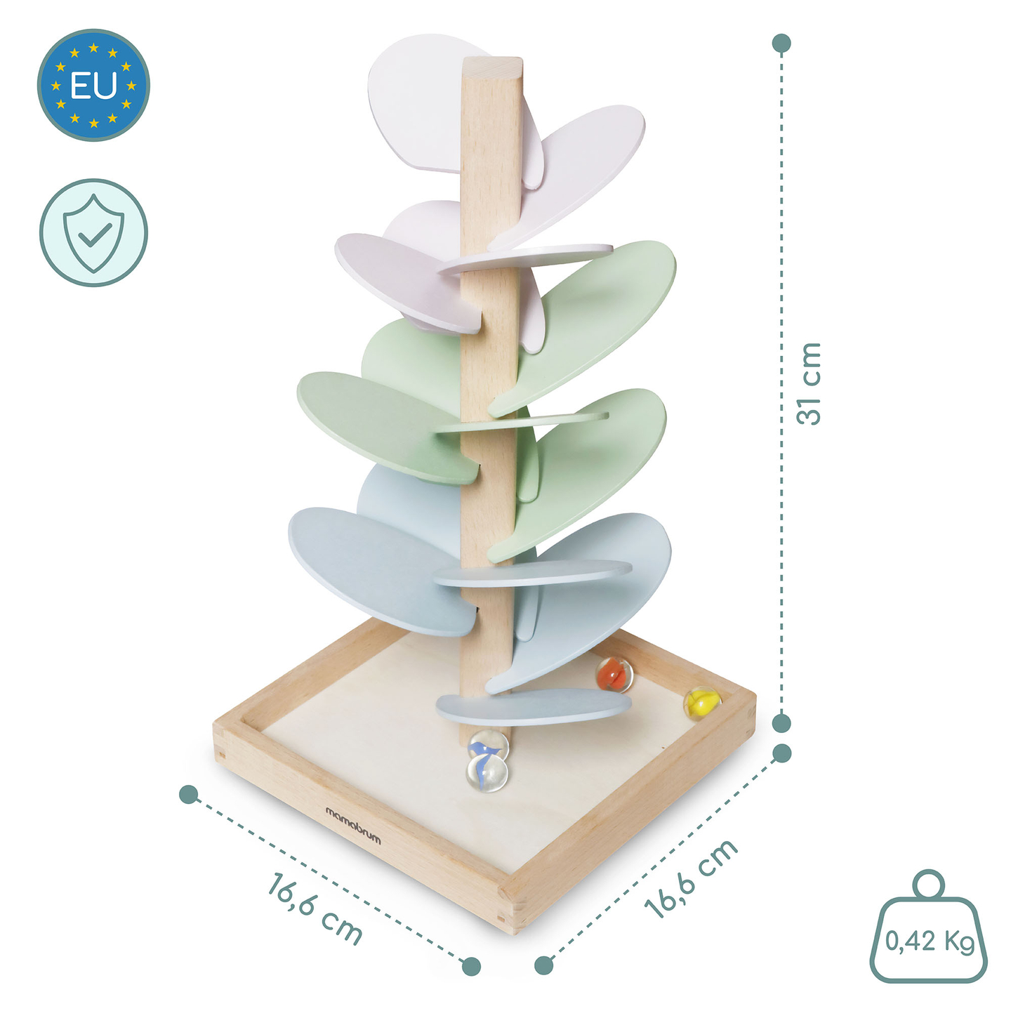 Kulodrome i træ - lydtræ med bolde