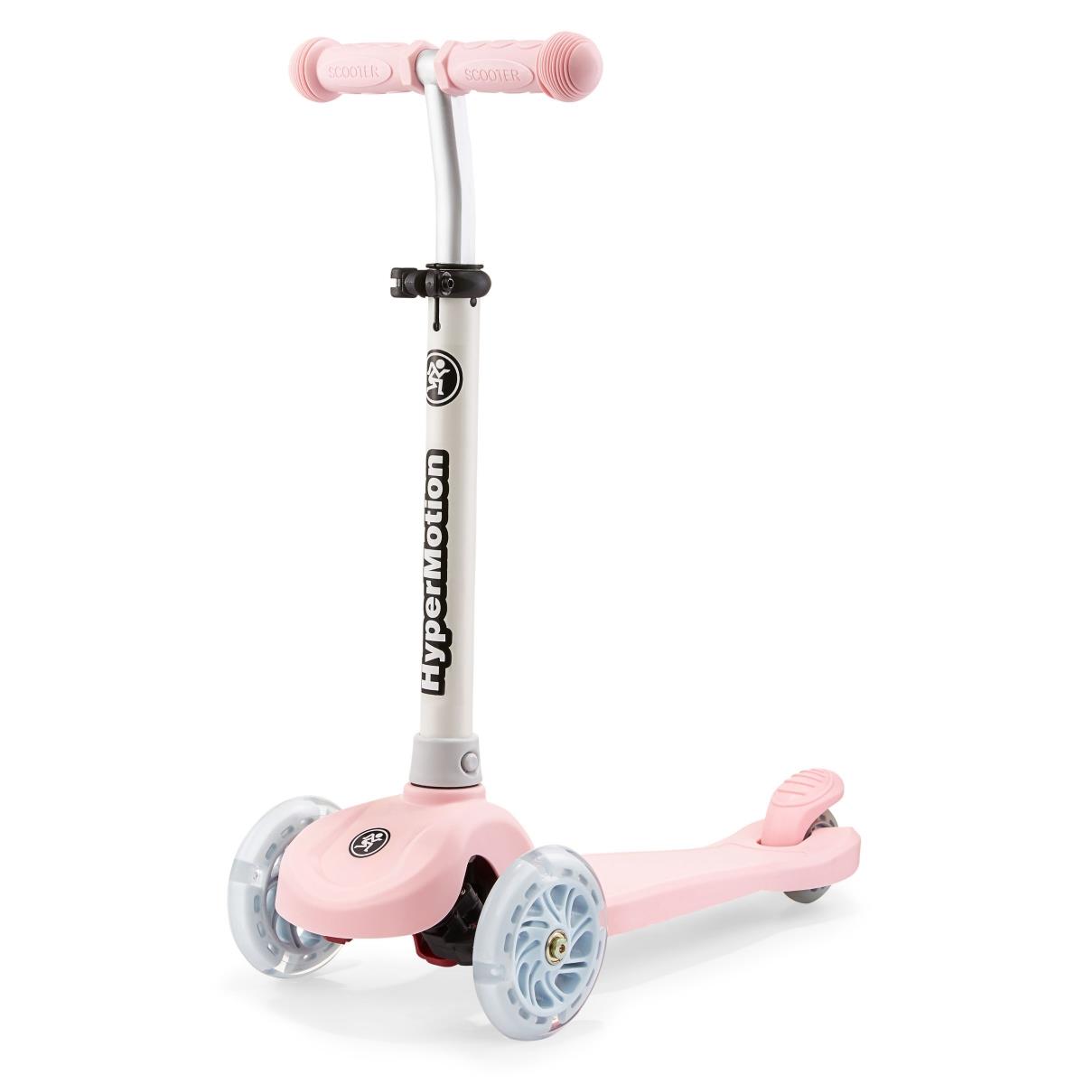 TRINGO trehjulet balancescooter, 3-8 år gammel - pink + lysende LED hjul