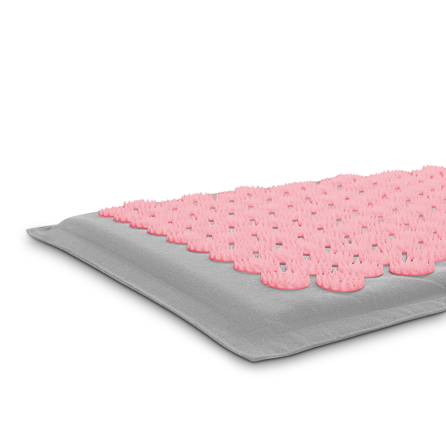 ECO akupressurmåtte i hør med kokosfibre og boghvedepude – 68 cm HyperMotion grå og pink