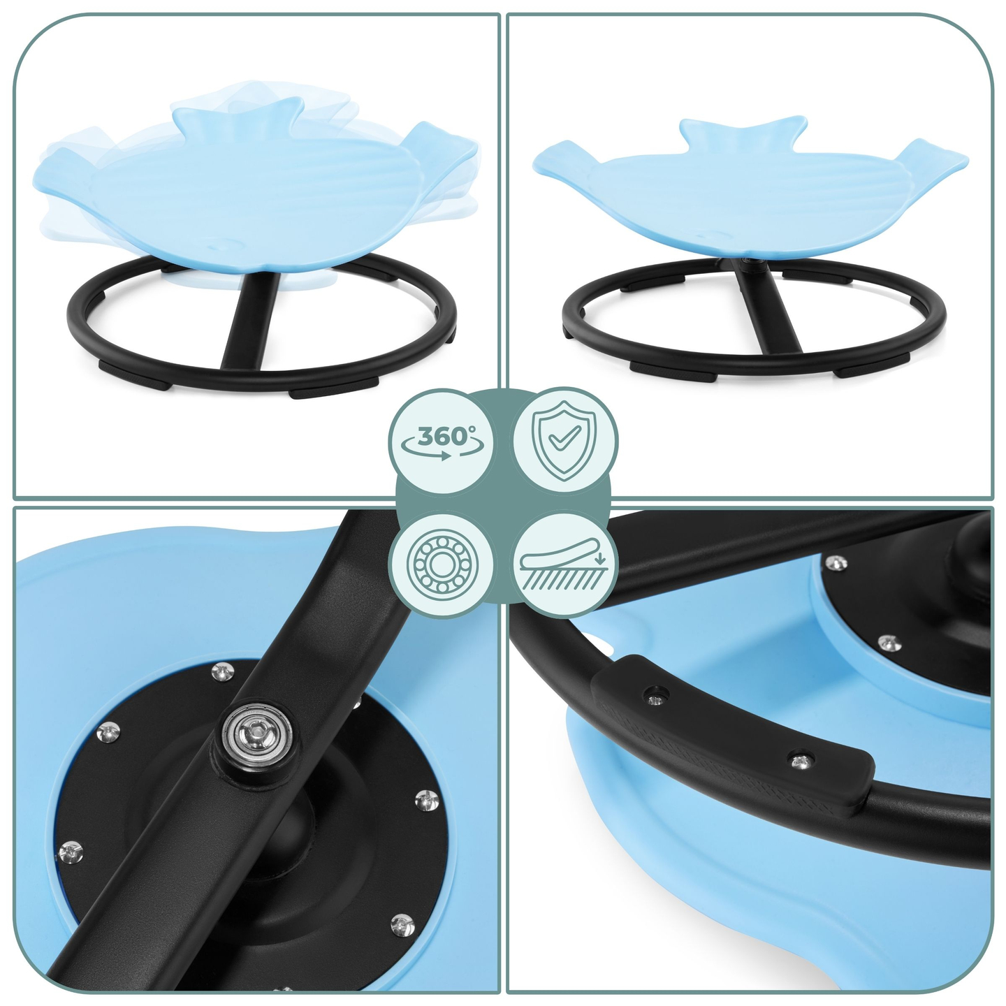 Mini-karrusel til børn Fisk - blå