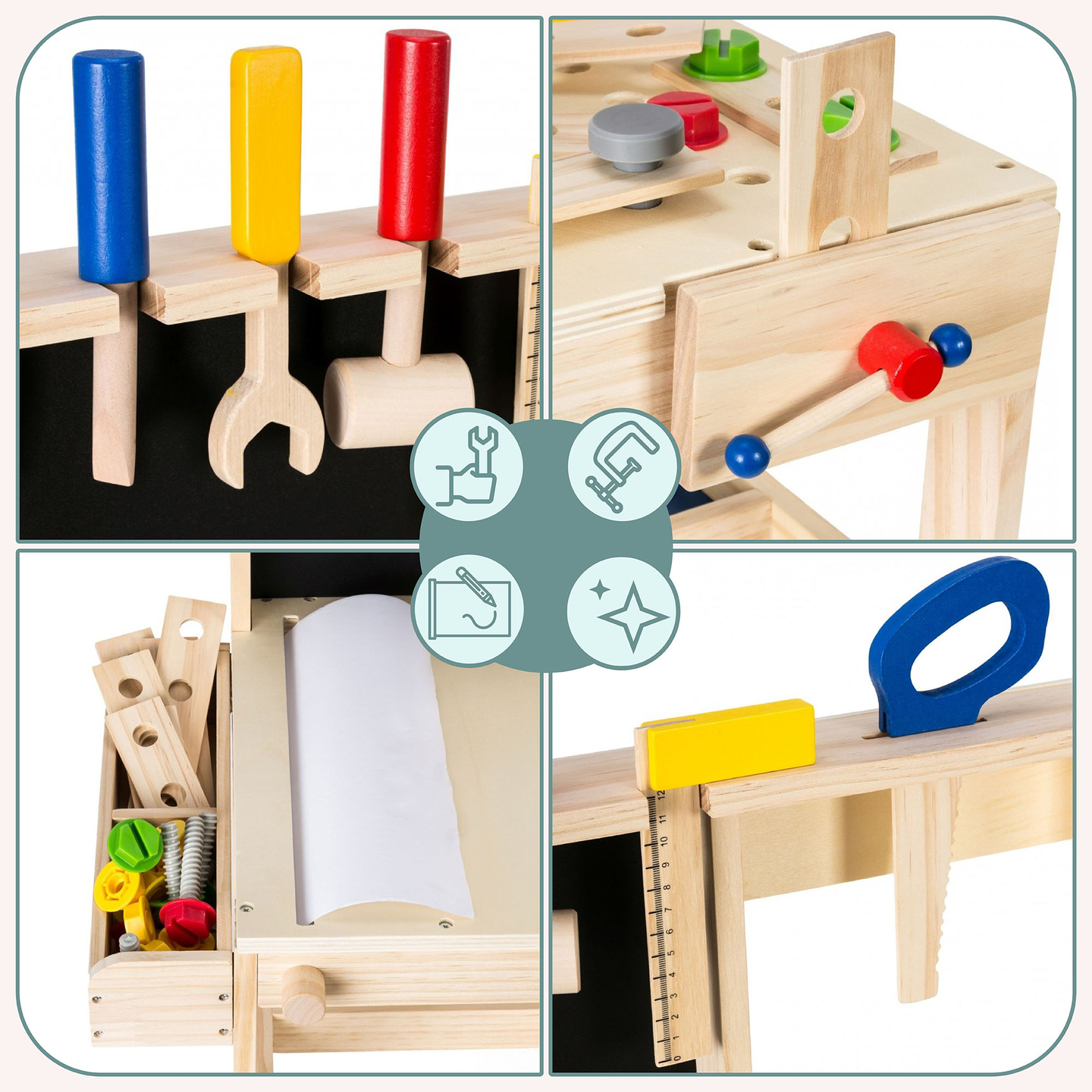 DIY-sæt af træ XXL - 75 dele