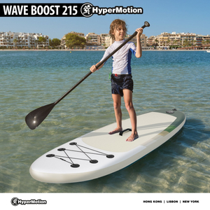 Oppustelig SUP-bræt til børn Stand Up Paddle 215cm med pagaj - HyperMotion WAVE BOOST 215