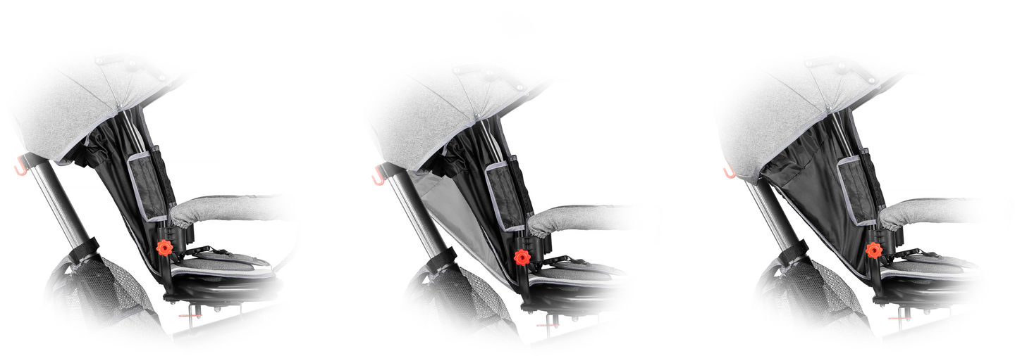 Tobi Velar trehjulet cykel + regnfolie - grå