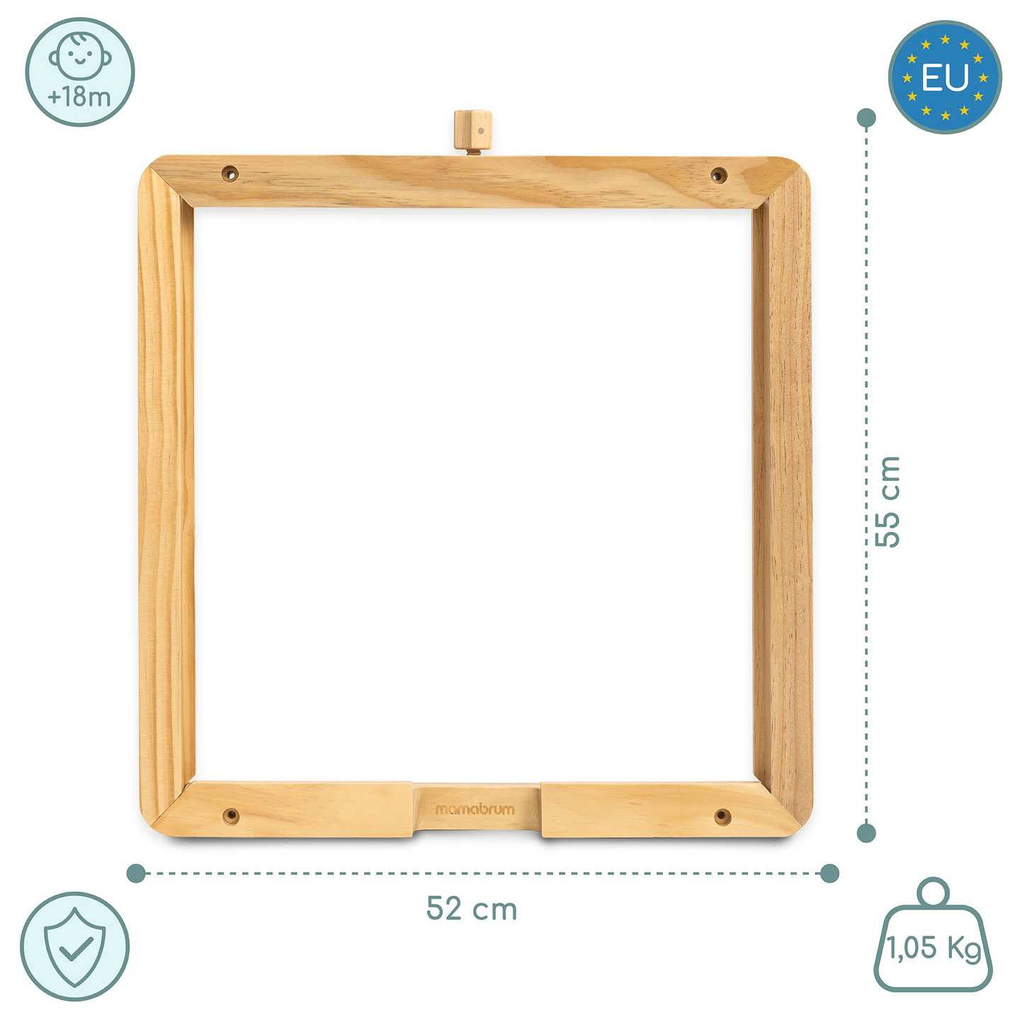 Trævægramme - til montering af Mamabrum pædagogiske tavler