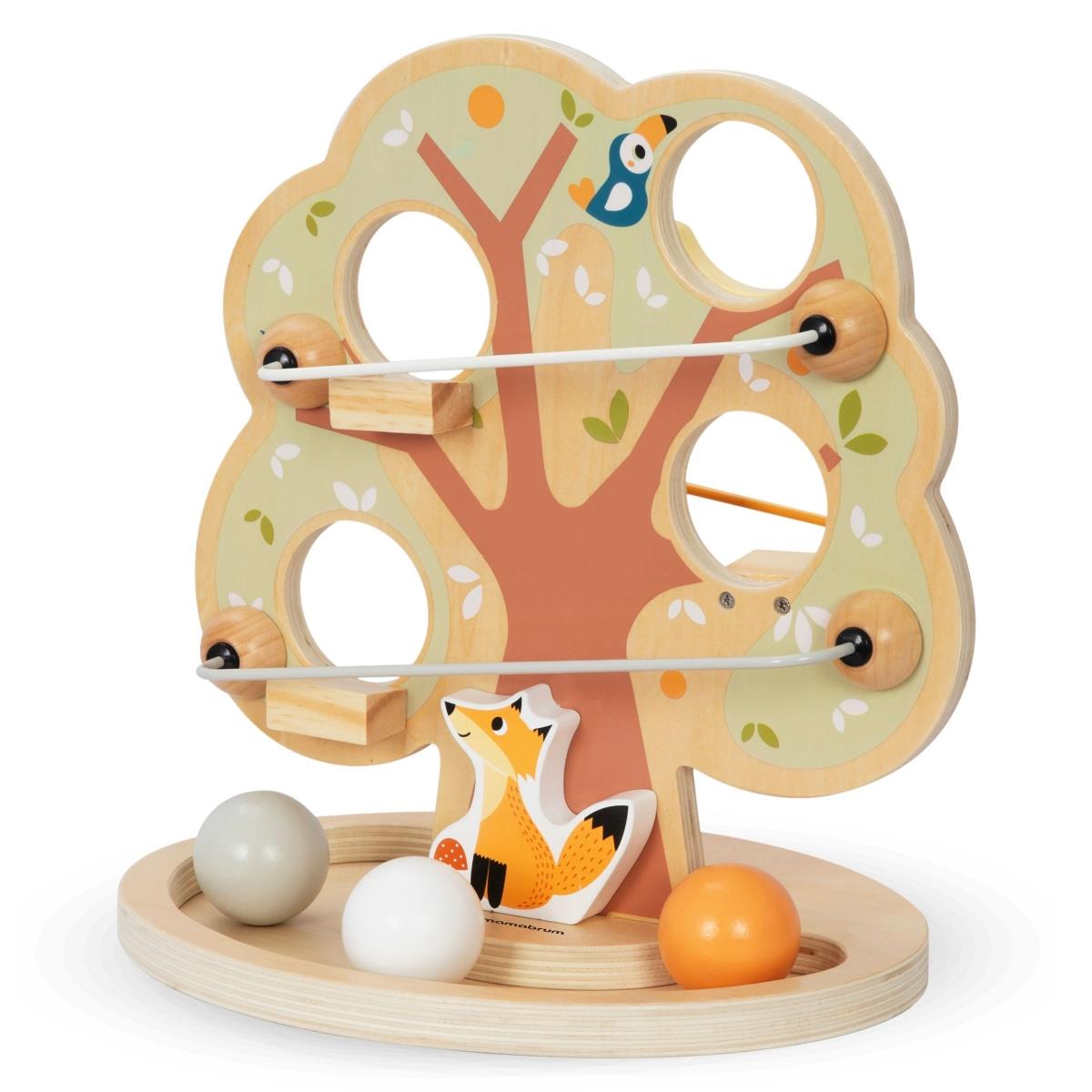 Rutsjebane med kugler i træ - Grønt træ