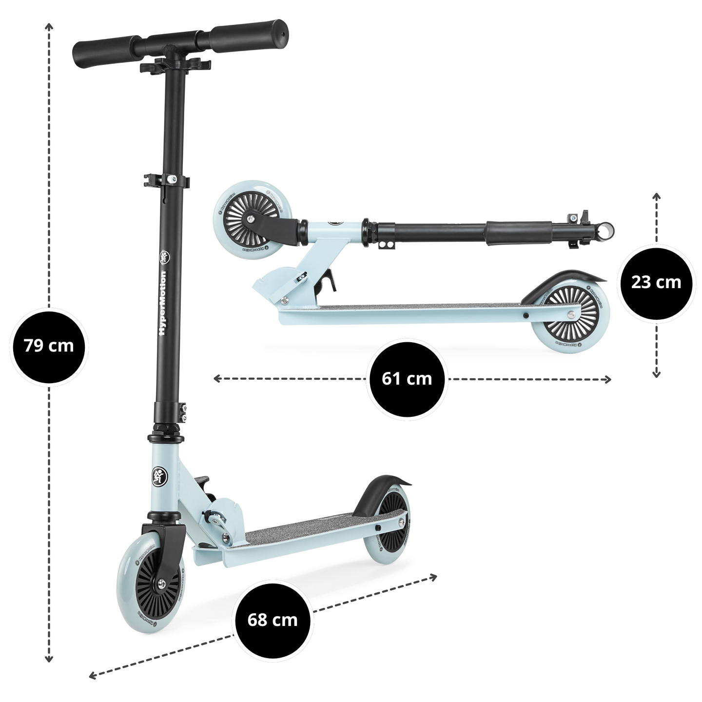 Tohjulet scooter WILLY 3-8 år fra HyperMotion - mint