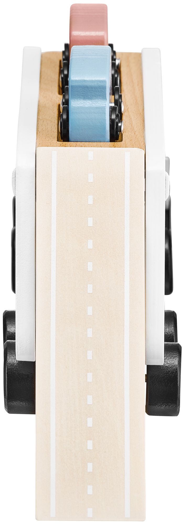 Trælastbil med 4 biler