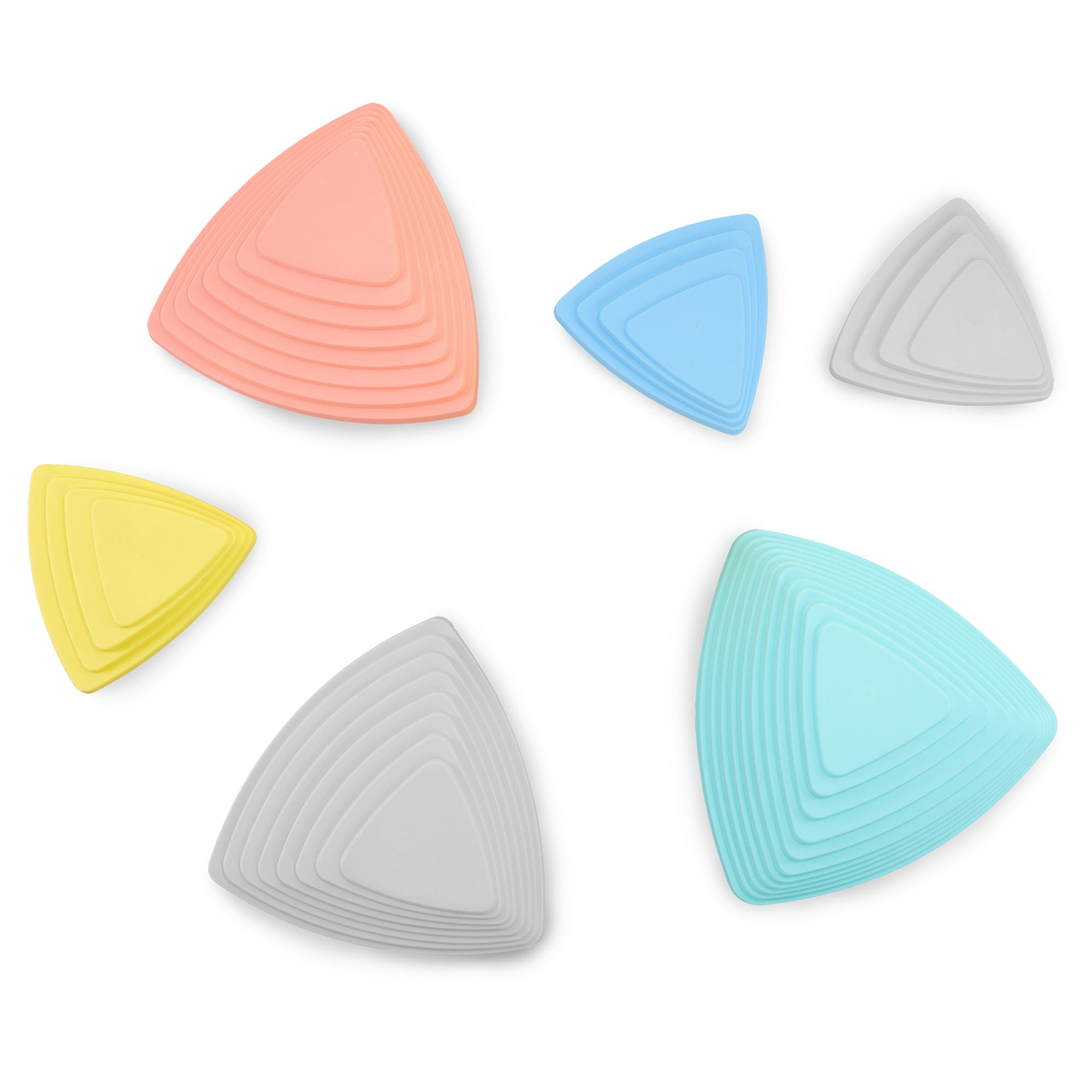 Farverige balancesten - 6 stk