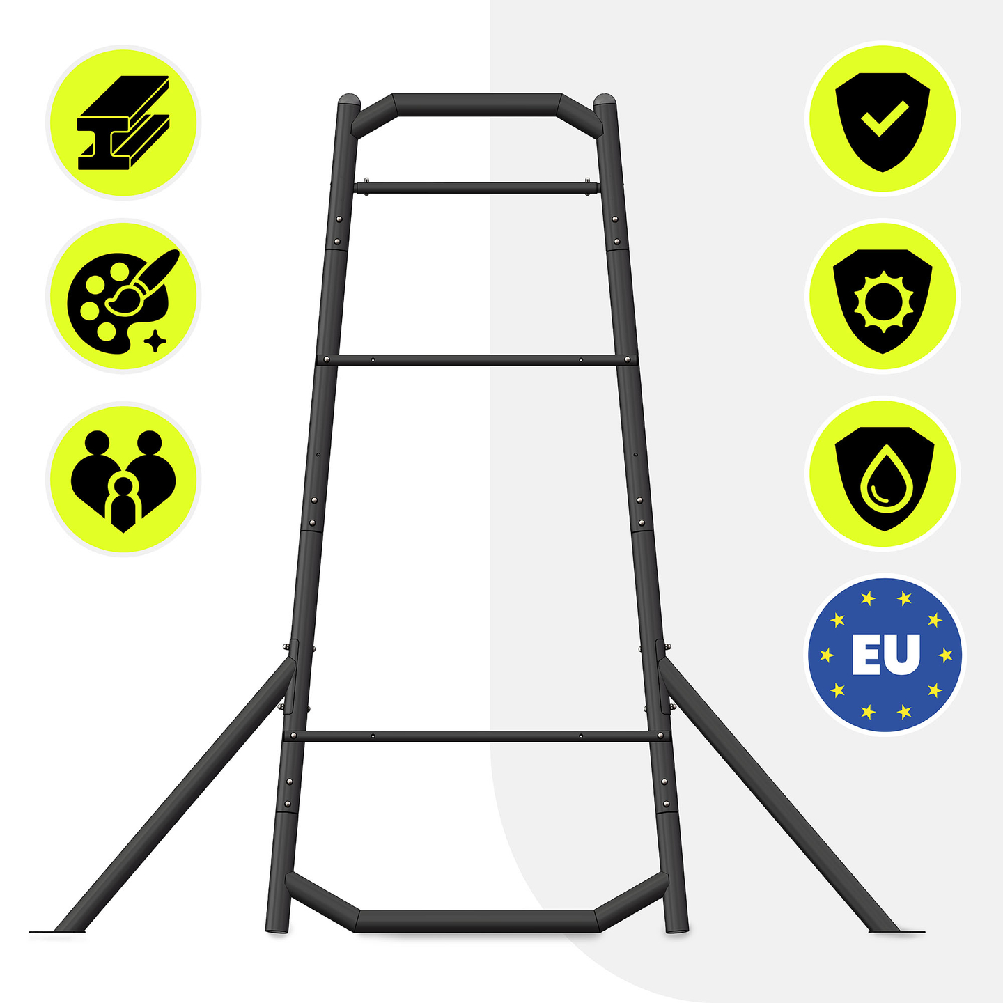 Gymnastikstige til haven, metal