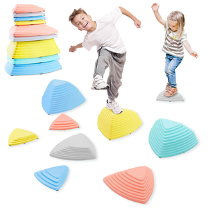 Farverige balancesten - 9 stk