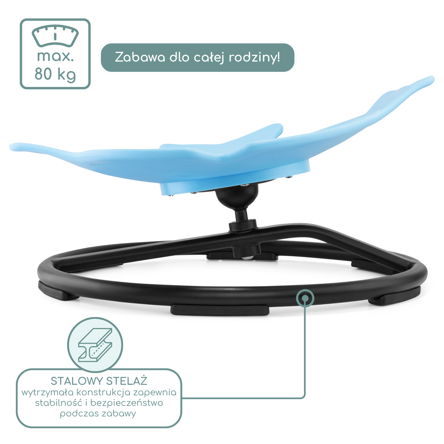 Mini-karrusel til børn Fisk - blå