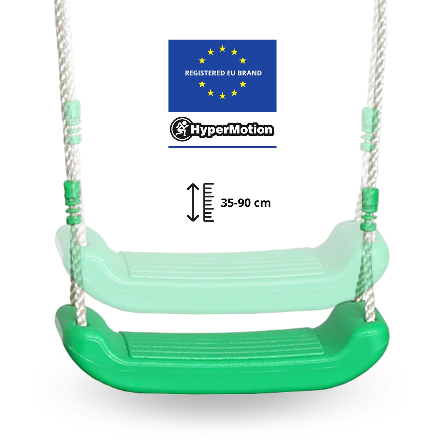 XXL havegynge i stål - 2 sæder, stige, gymnastiktrapez