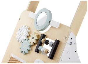 Træ, pædagogisk babywalker / klapvogn - manipulerende bræt