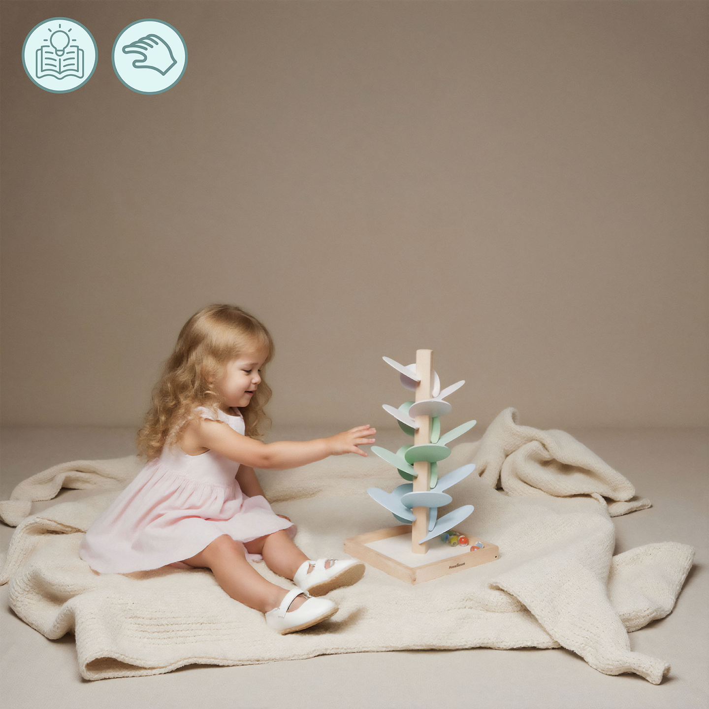 Kulodrome i træ - lydtræ med bolde