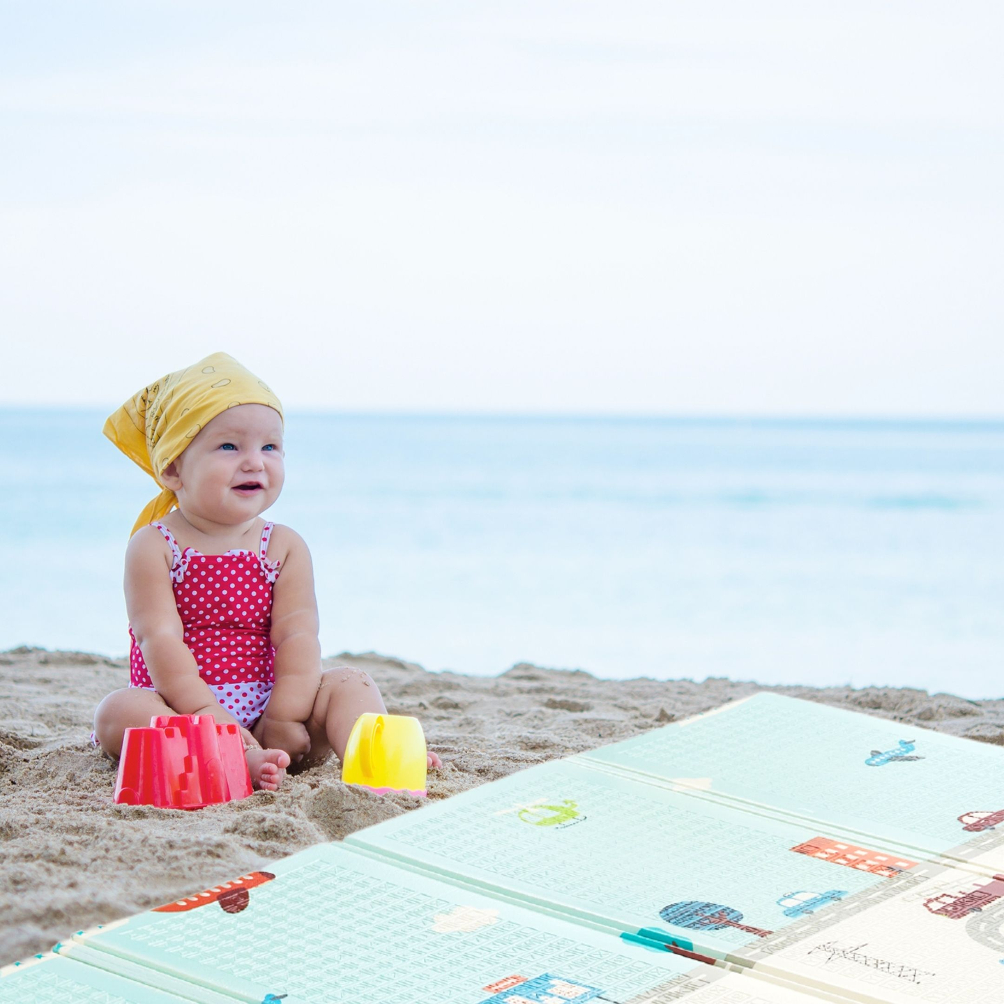Dobbeltsidet skummåtte XXL - sammenfoldelig 1 CM (bjerg og vej)