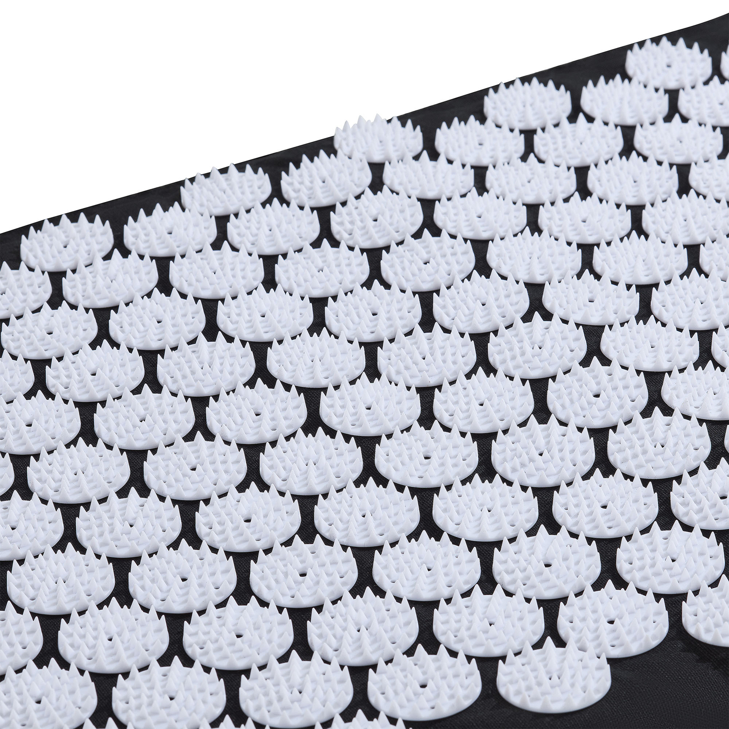 ECO akupressurmåtte i hør med kokosfibre og boghvedepude – 68 cm HyperMotion sort og hvid