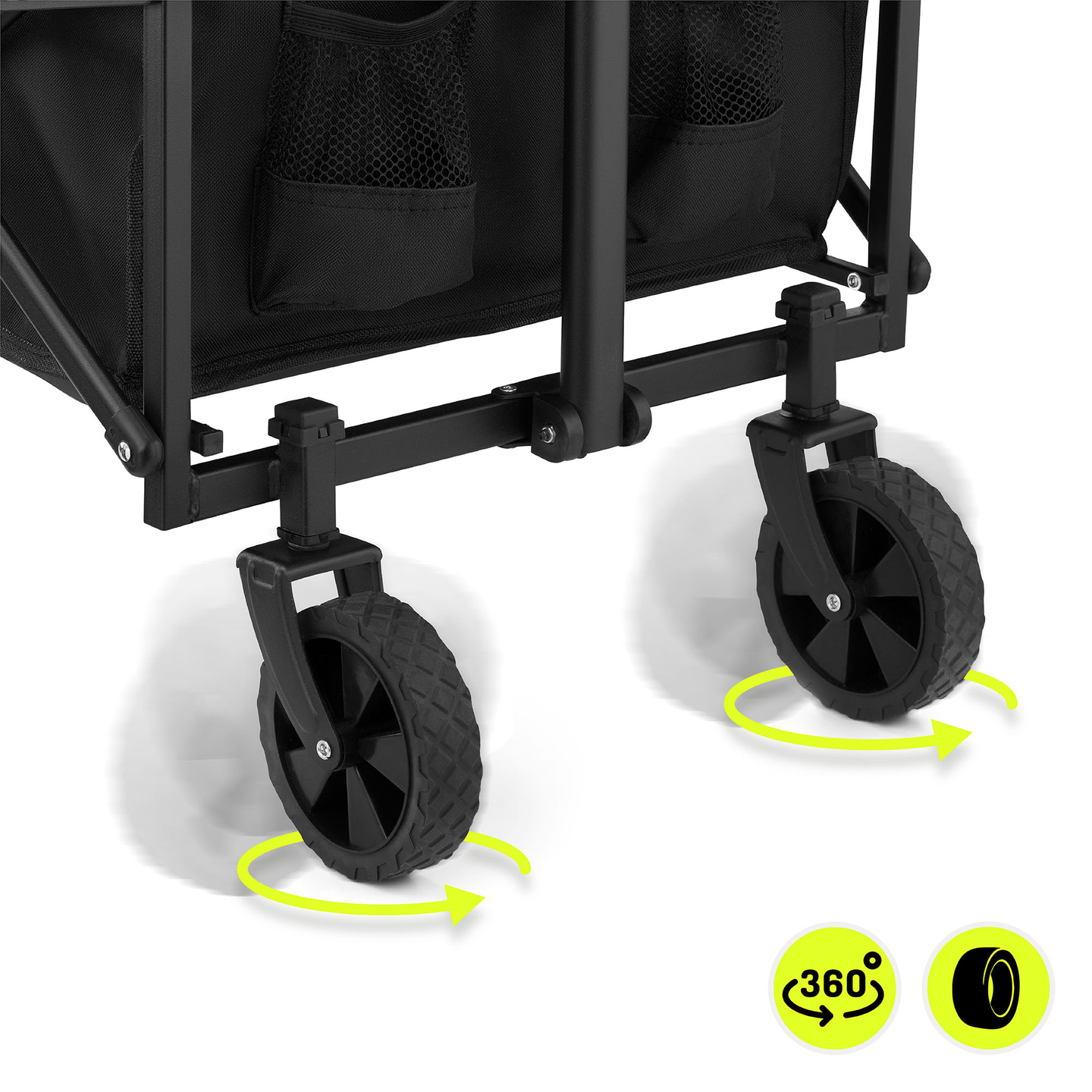 HyperMotion foldbar strandkørestol - sort, 80 kg