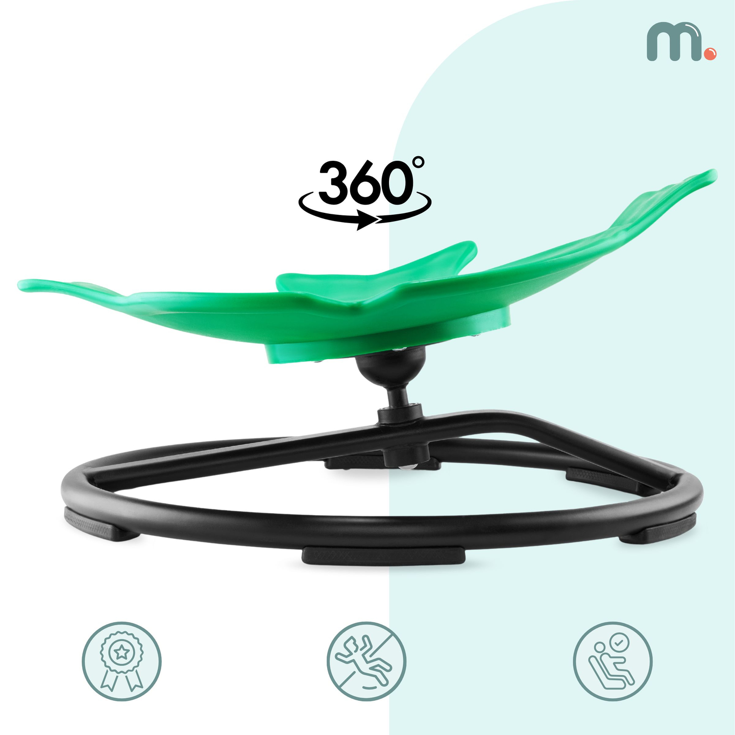 Mini børnekarrusel Fisk - farve grøn