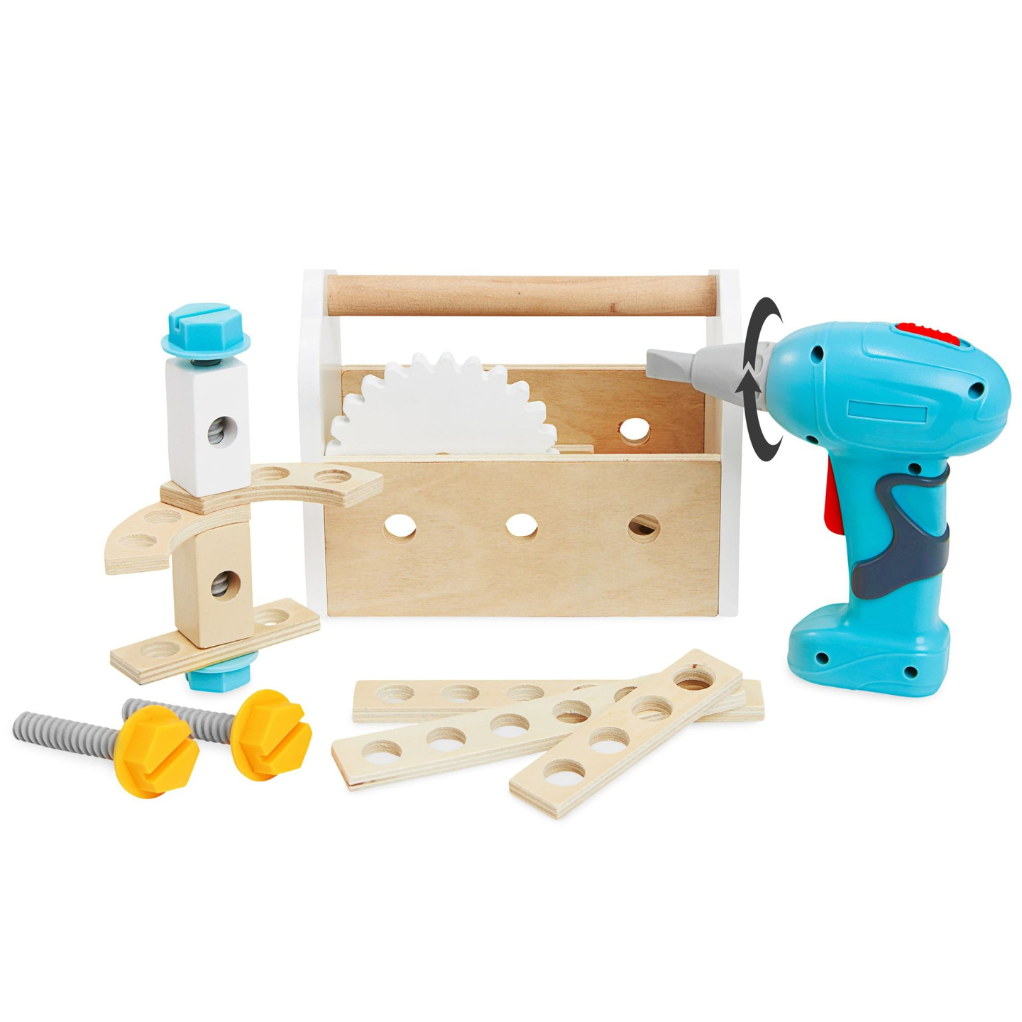 XXL Stort træværksted med værktøj - gør-det-selv-sæt, 74 elementer