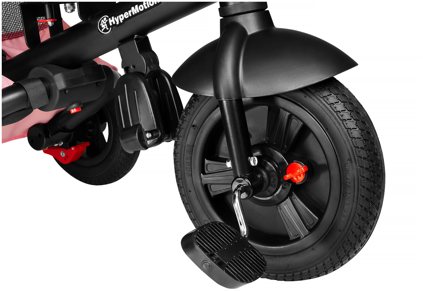 Tobi Velar trehjulet cykel + regnfolie - pink