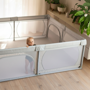 Stor løbegård 200 cm x 180 cm - baby legeplads, tørt bassin