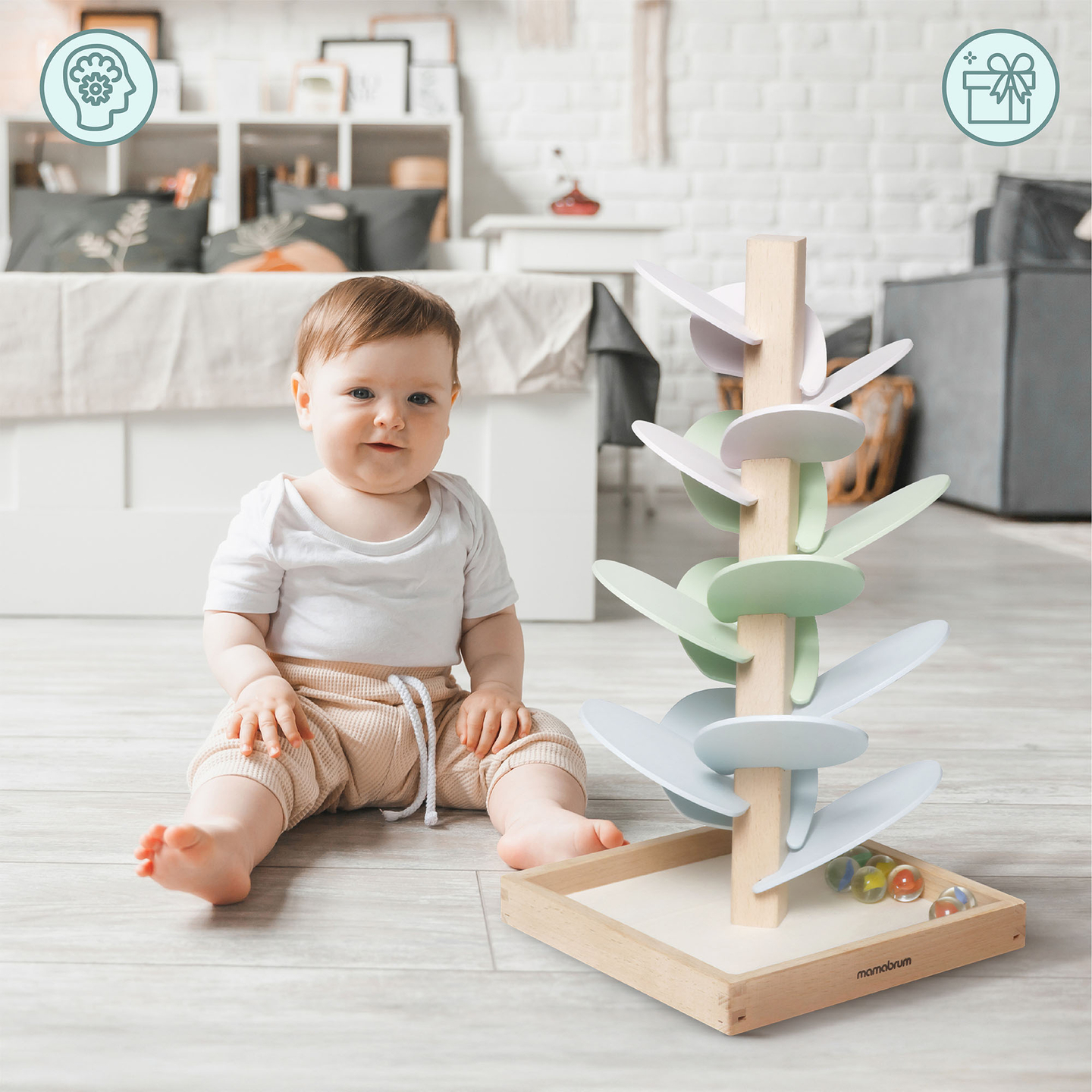 Kulodrome i træ - lydtræ med bolde