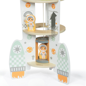 Stor trærumraket med elevator og tilbehør - XXL