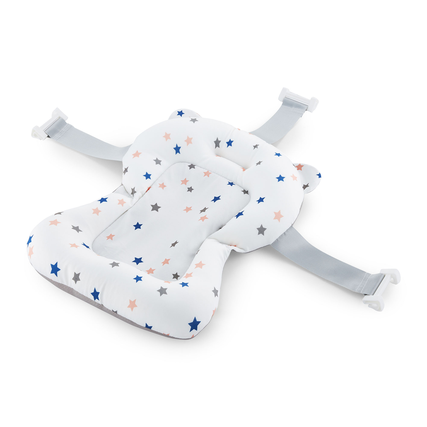 Sammenklappeligt babybadekar med termometer, indsats og stativ - farve dirty pink