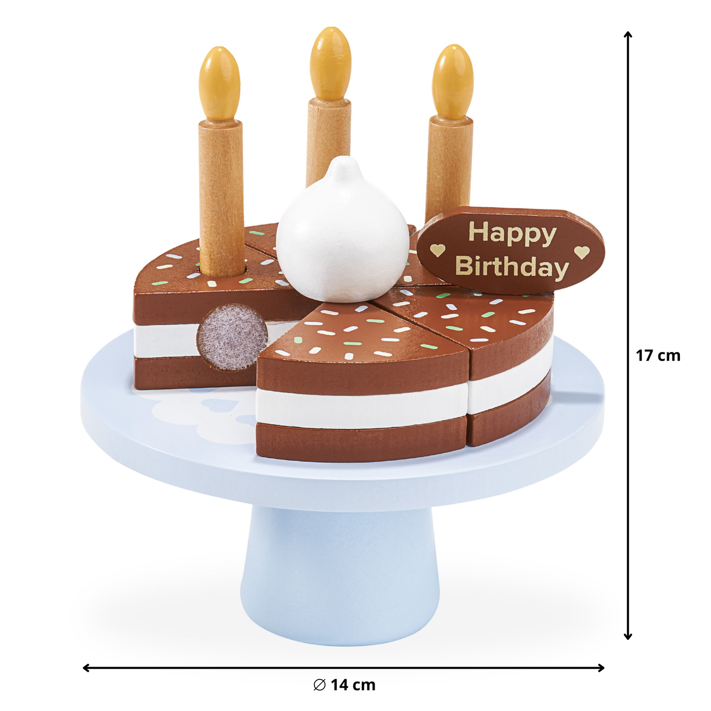 Fødselsdagskage i træ til at skære ud