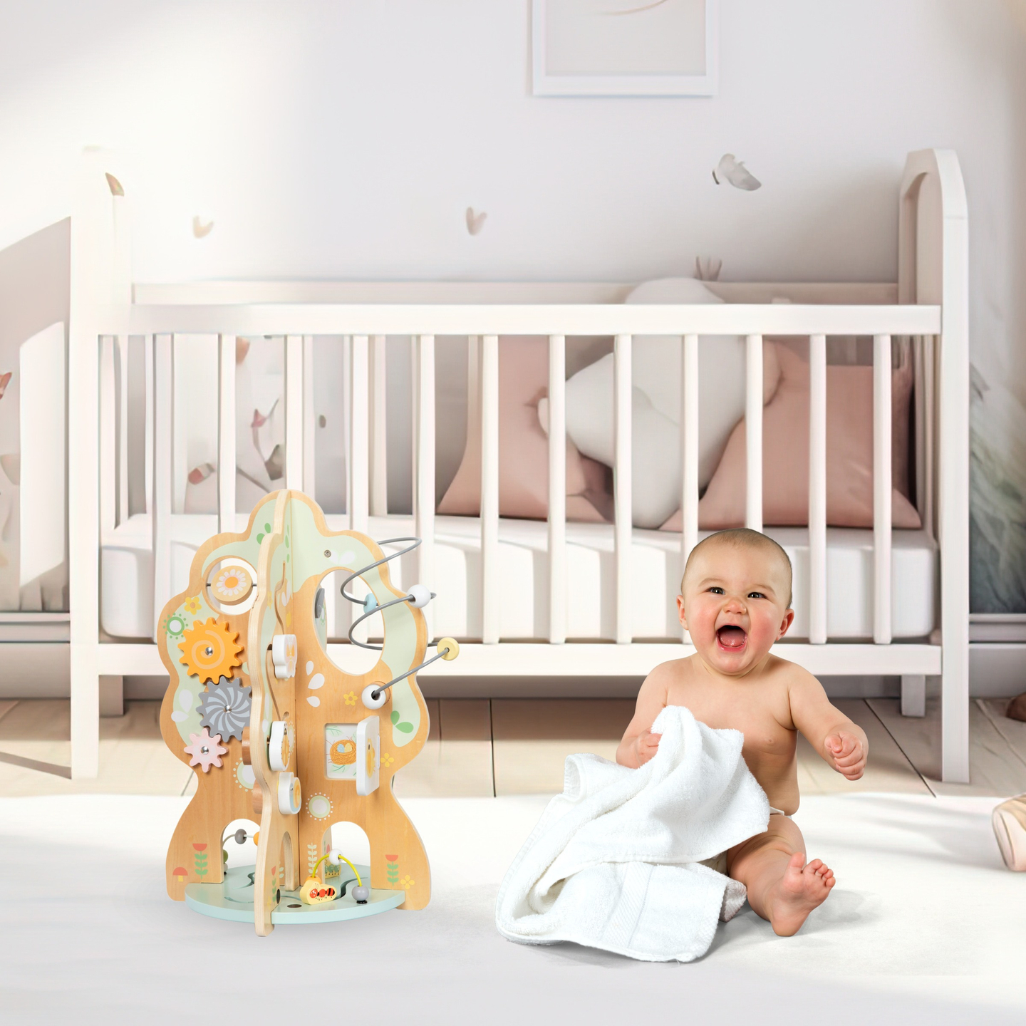 Træ pædagogisk legetøj 10 i 1 - multifunktionelt træ