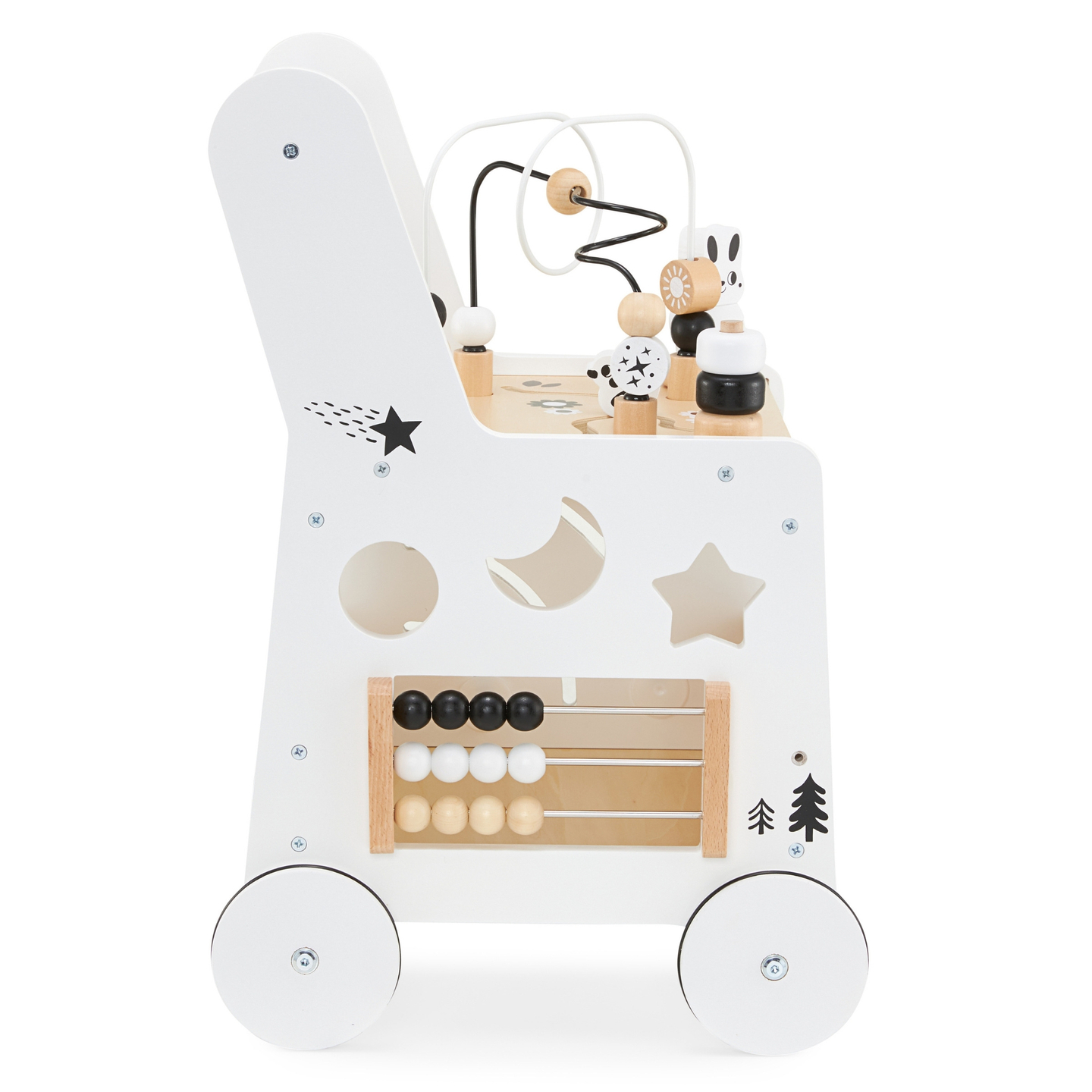 6i1 træklapvogn, gåvogn med læringsbordfunktion