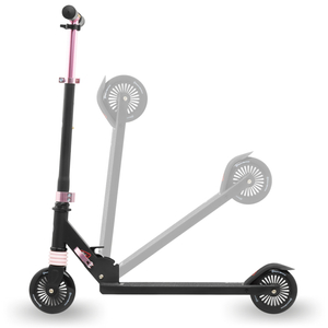 Tohjulet scooter med støddæmper WALLY 4-9 år fra HyperMotion sort-rosa