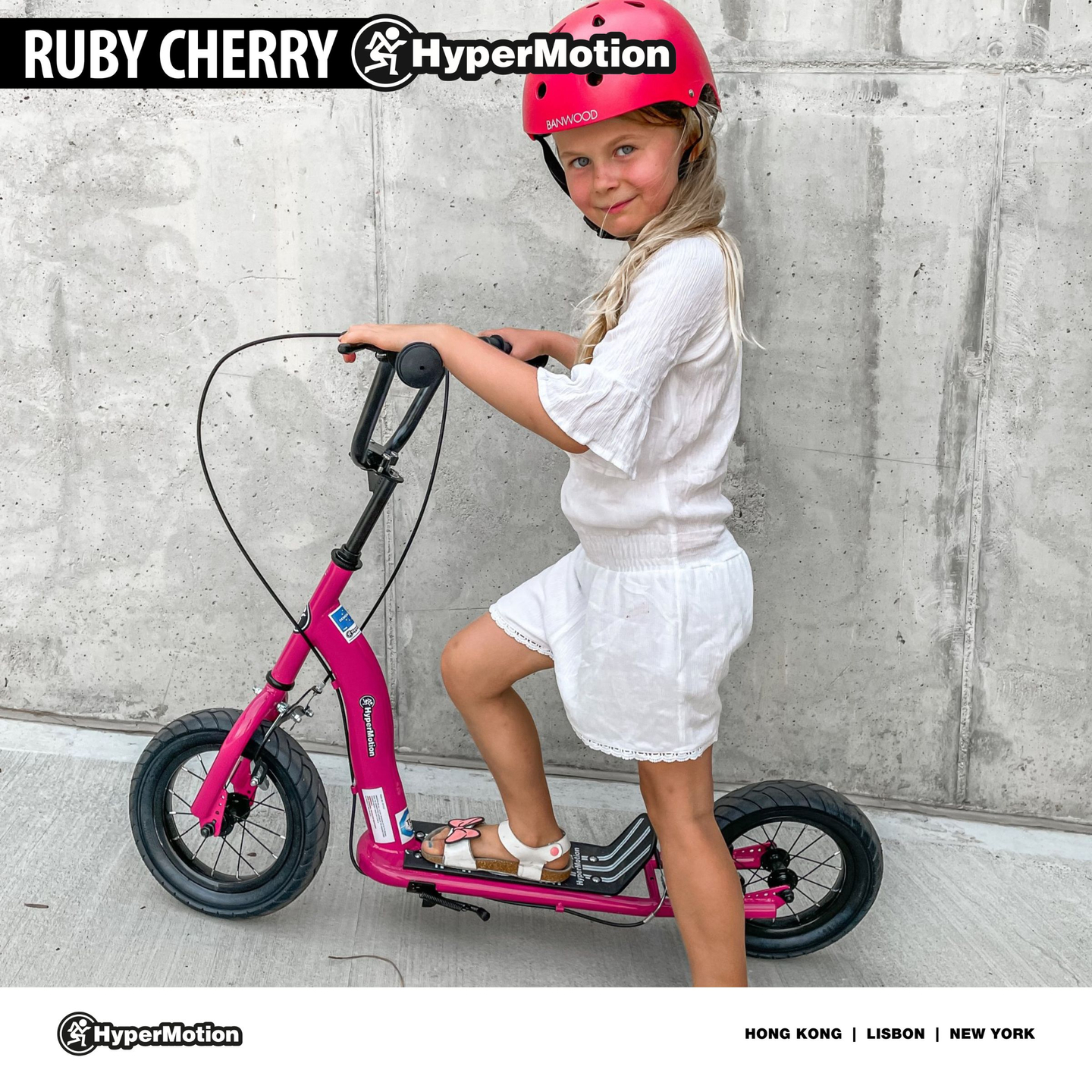 HyperMotion RUBY 12 scooter (30 cm oppustelige hjul) - fuchsia/magenta