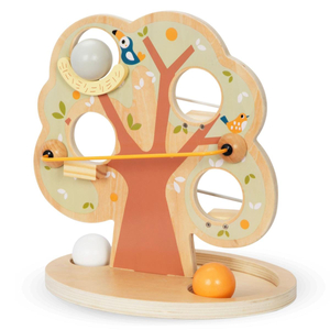 Rutsjebane med kugler i træ - Grønt træ