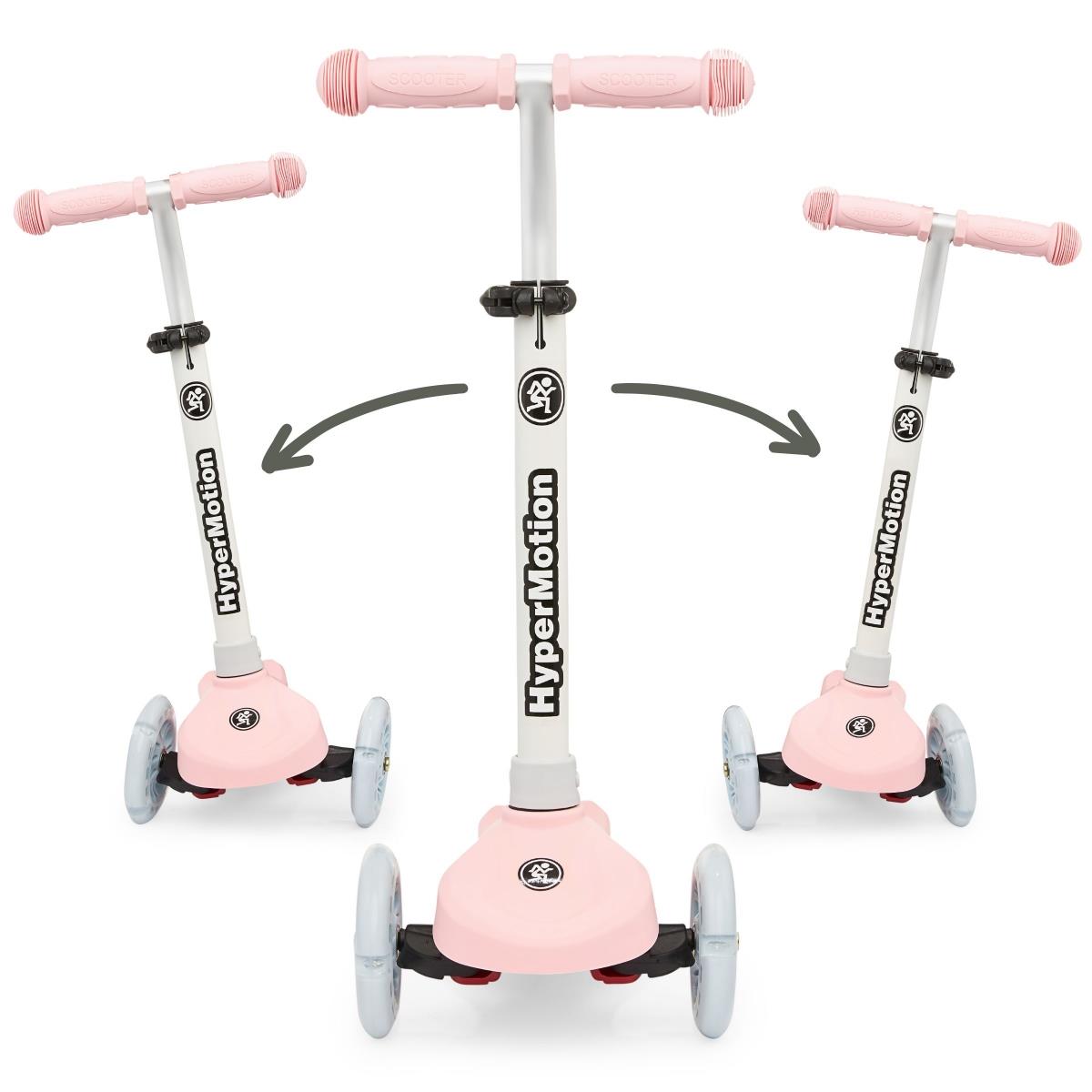 TRINGO trehjulet balancescooter, 3-8 år gammel - pink + lysende LED hjul