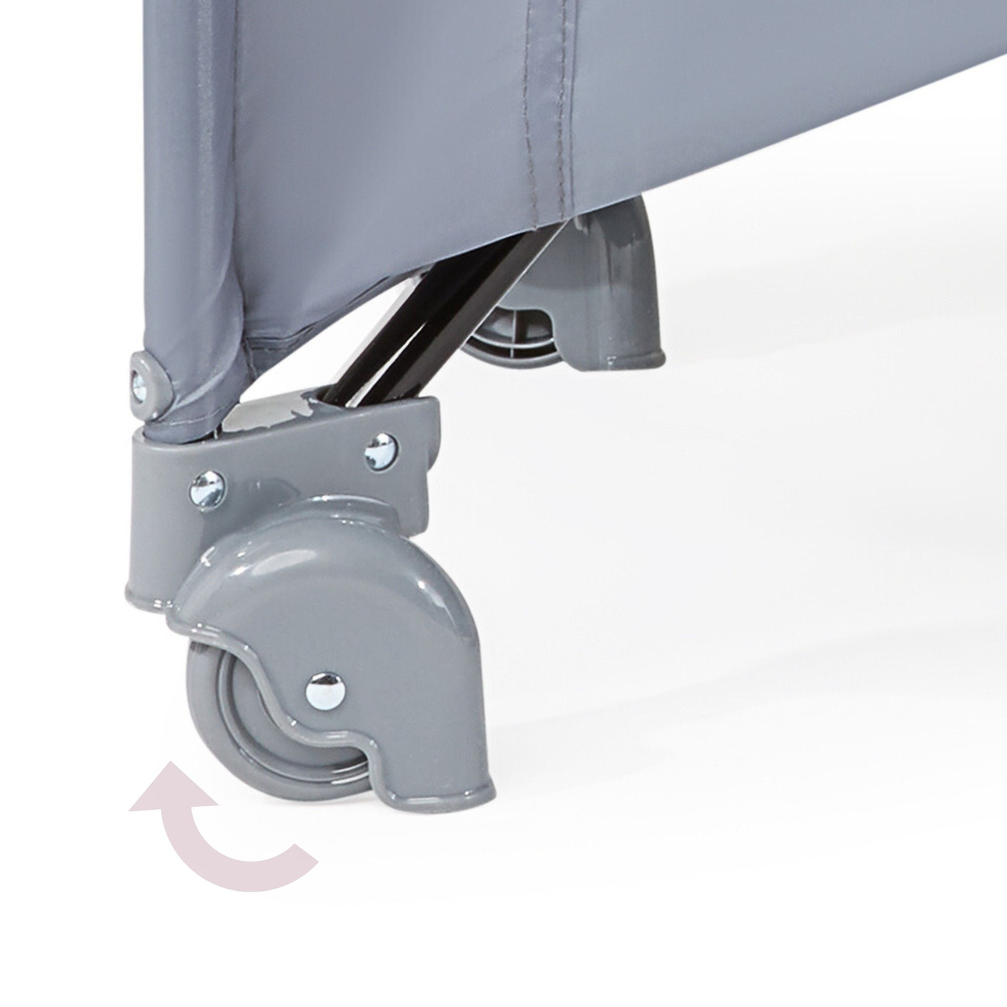 Rejseseng / kravlegård 2 plan med puslebord, tag og Happy Traveler BASIC PLUS madras - grå